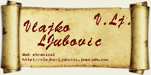 Vlajko LJubović vizit kartica